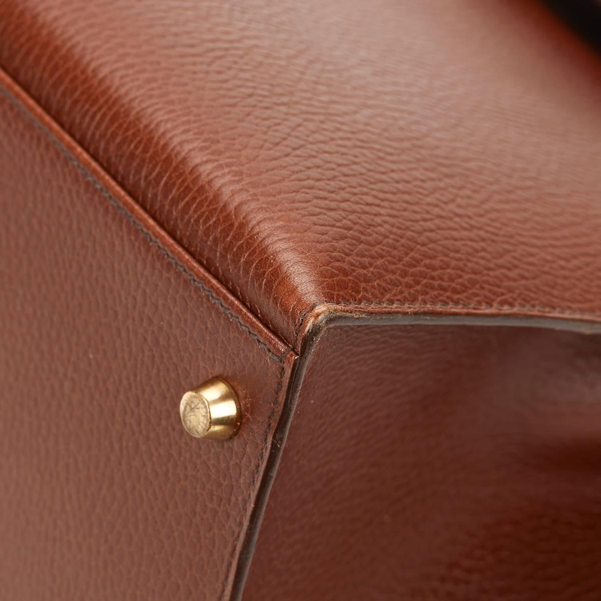 1997 Hermès Terre Ardenne Leather Vintage Sellier Kelly 35cm 1