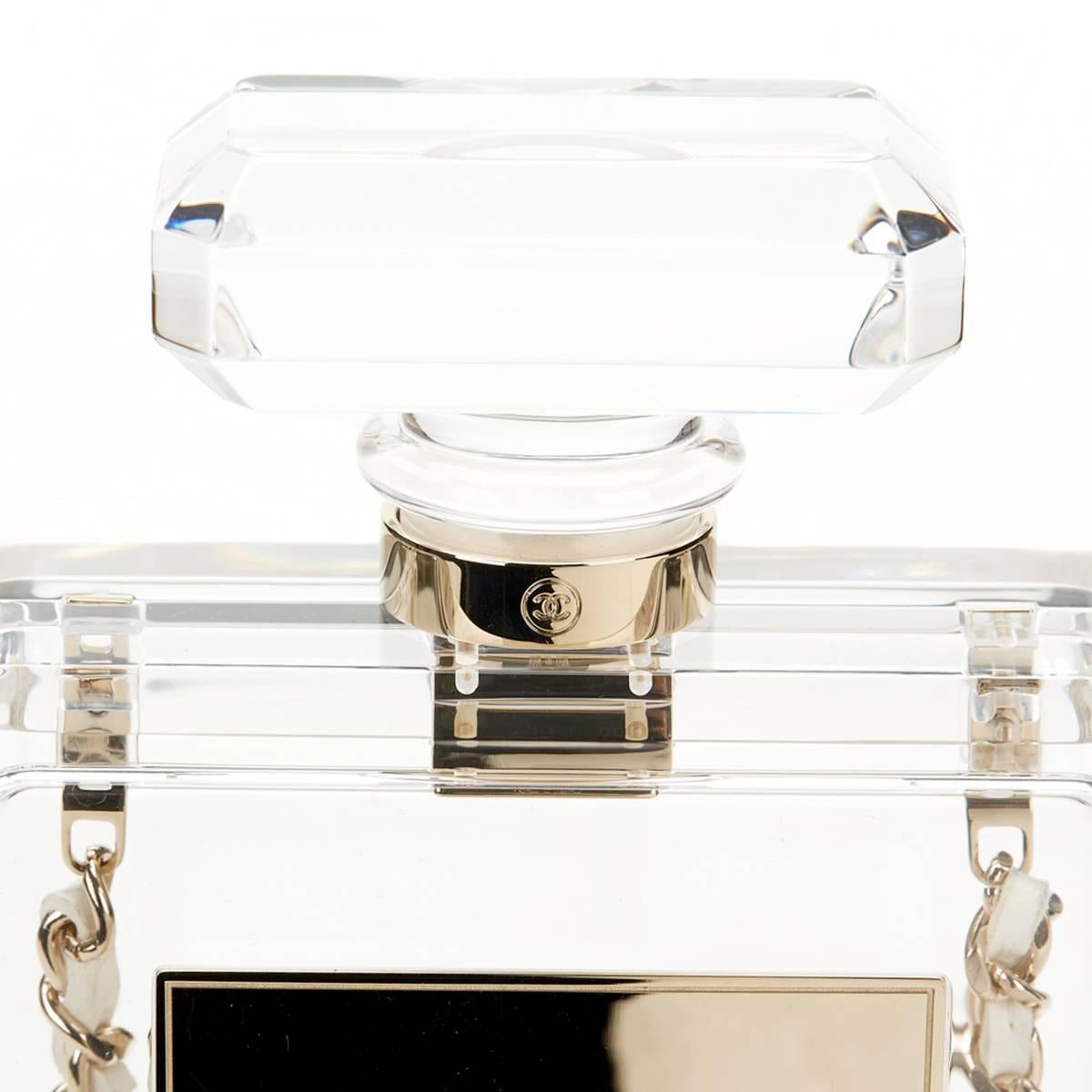 2014 Chanel Clear Plexiglass No. 5 Perfume Bottle Bag  1