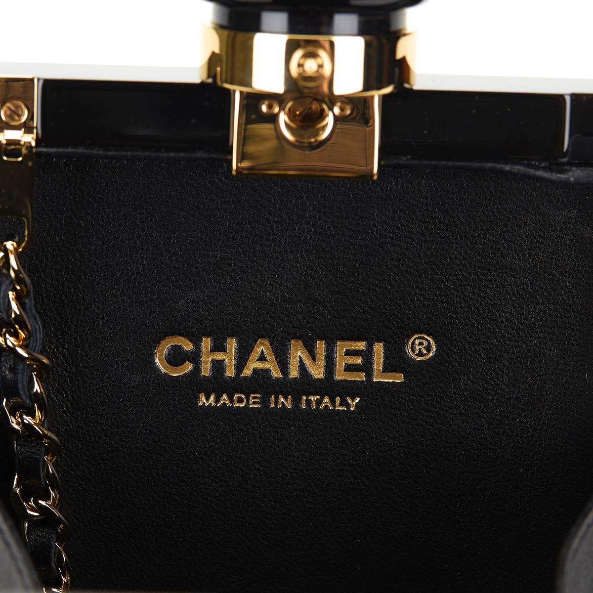 Chanel Black Plexiglass No. 5 Perfume Bottle Bag 2