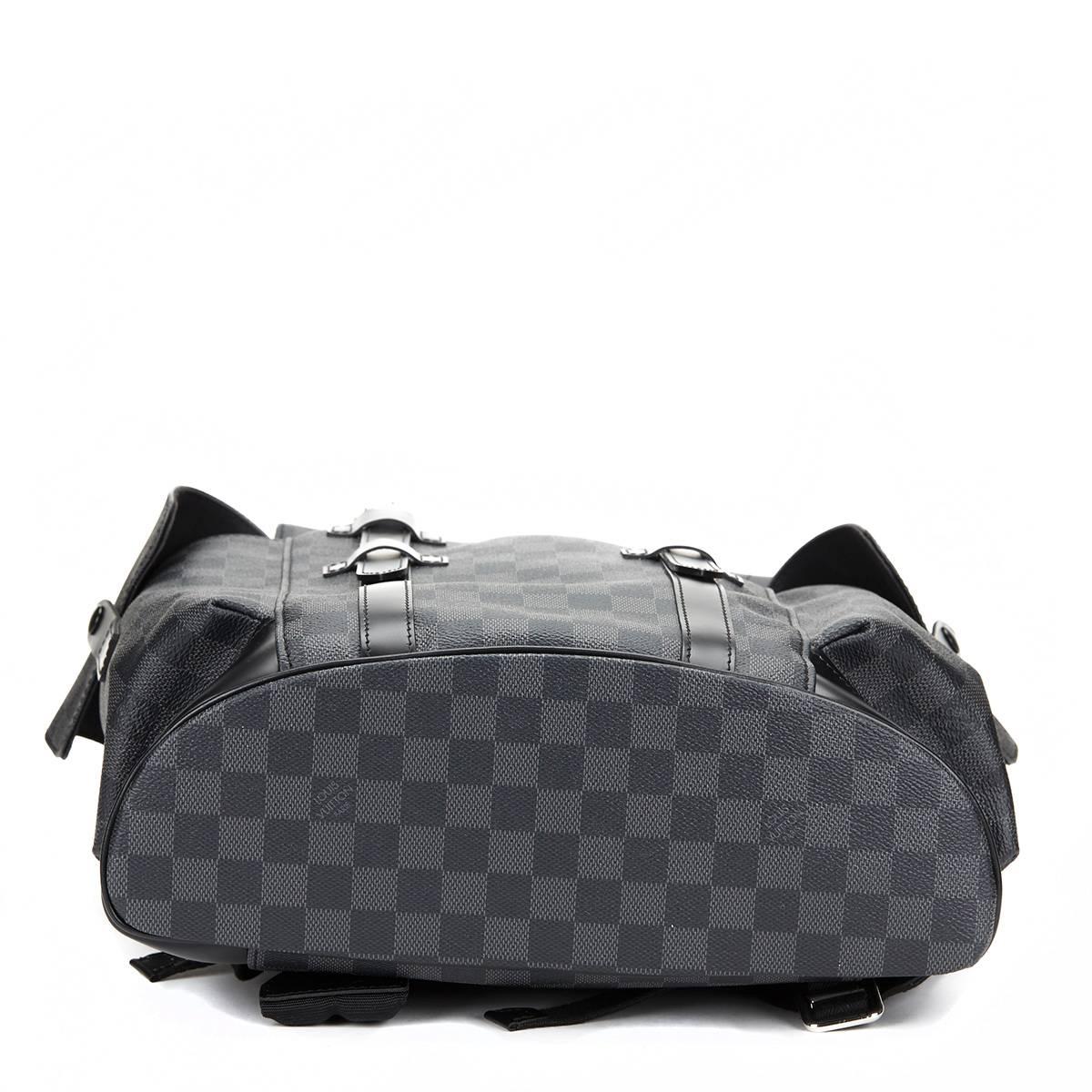 Women's or Men's 2016 Louis Vuitton Graphite Damier Canvas Christopher PM