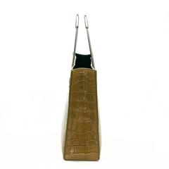 Balenciaga Olive Green Alligator Leather Small Cable Shopper, 2010s
