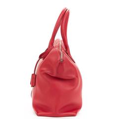2010s Louis Vuitton Framboise Veau Cachemire Soft Lockit MM
