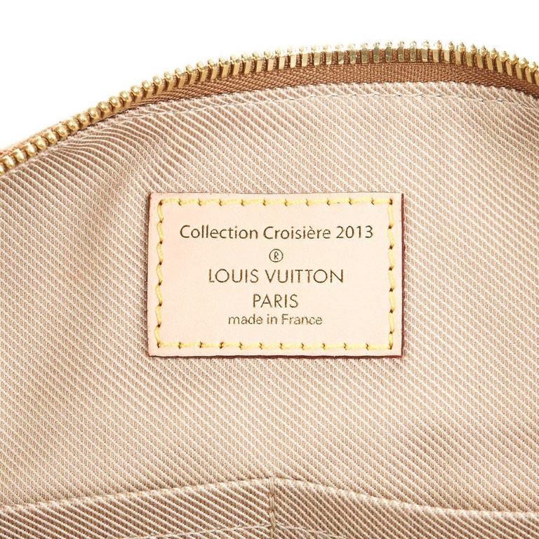2010s Louis Vuitton Caramel Denim Monogram Applique Speedy Bandoulière 35  at 1stDibs