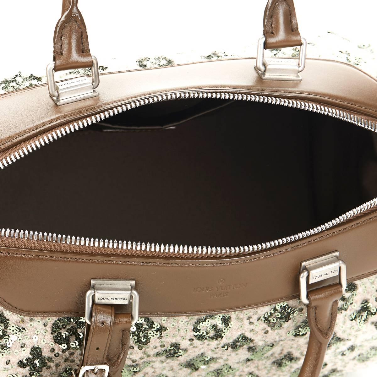 Women's 2012 Louis Vuitton Khaki Sequin Sunshine Express Speedy 30