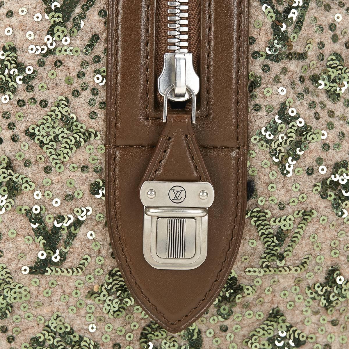 2012 Louis Vuitton Khaki Sequin Sunshine Express Speedy 30 3