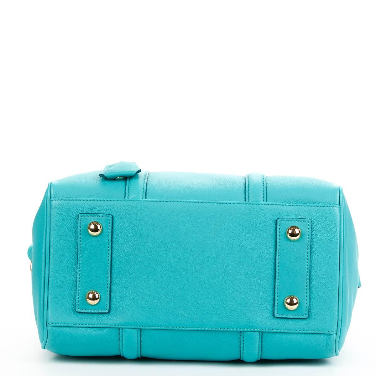2011 Louis Vuitton Turquoise Calfskin Sofia Coppola PM In Excellent Condition In Bishop's Stortford, Hertfordshire