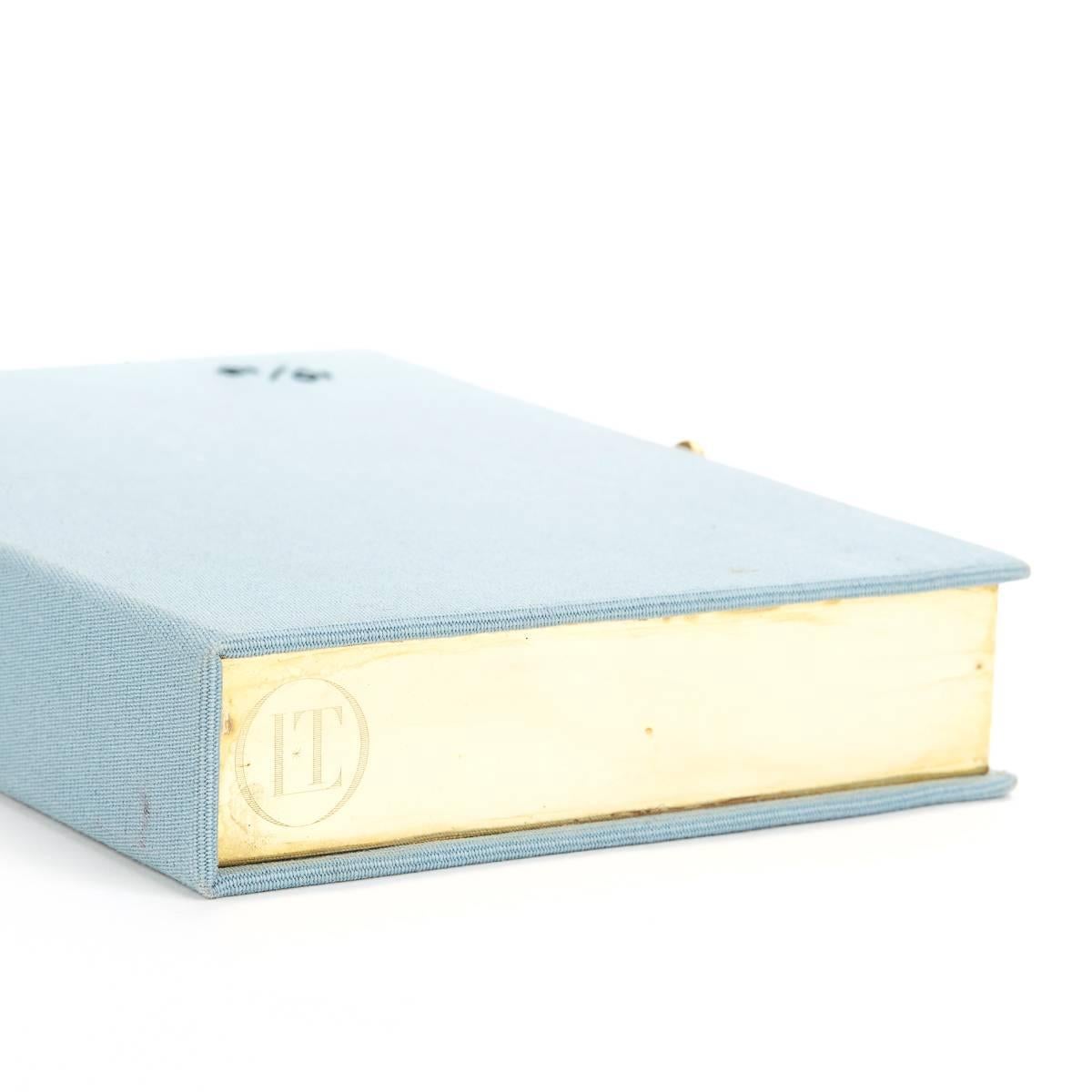 Women's Olympia Le-Tan Blue Fabric L'Amore Coniugale Book Clutch, circa 2015