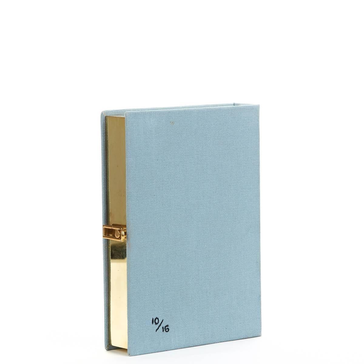 Olympia Le-Tan Blue Fabric L'Amore Coniugale Book Clutch, circa 2015 In Excellent Condition In Bishop's Stortford, Hertfordshire