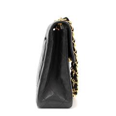 1990s Chanel Black Quilted Lambskin Jumbo XL Flap Bag