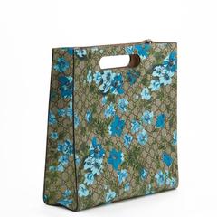 2016 Gucci GG Supreme Canvas XL Floral Print Tote