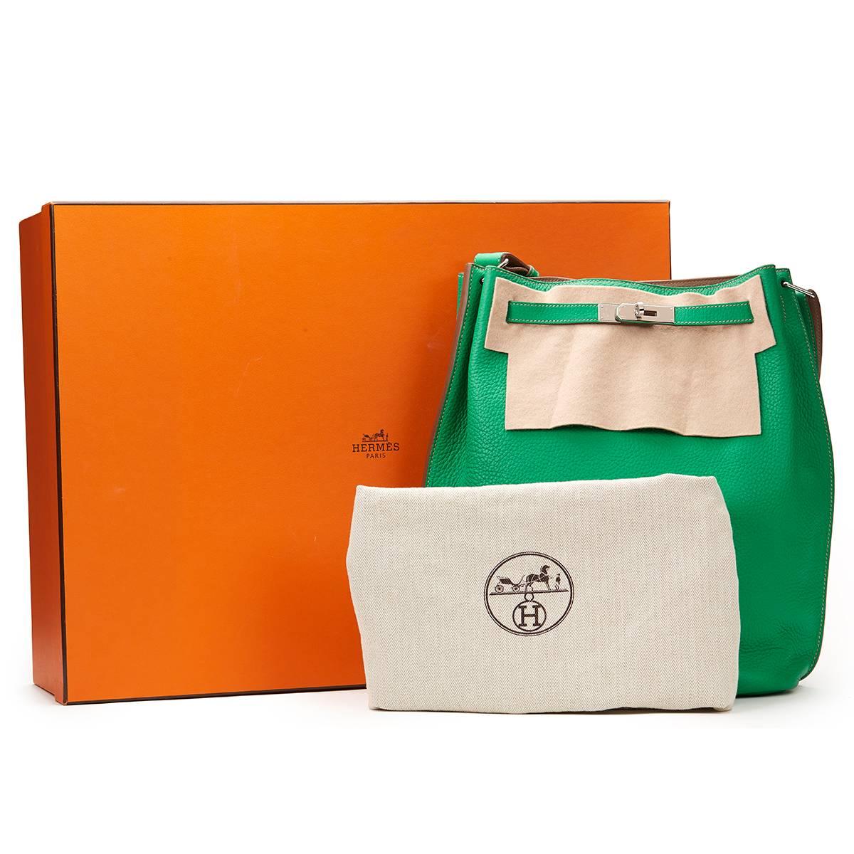 2013 Hermes Menthe Clemence Leather So Kelly 26 4