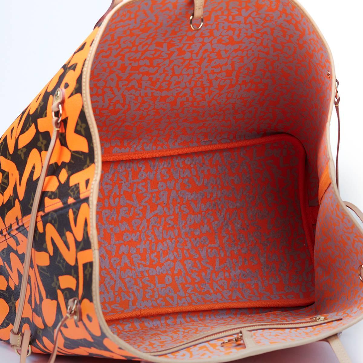 2009 Louis Vuitton Canvas Stephen Sprouse Orange Graffiti Monogram Neverfull GM 2