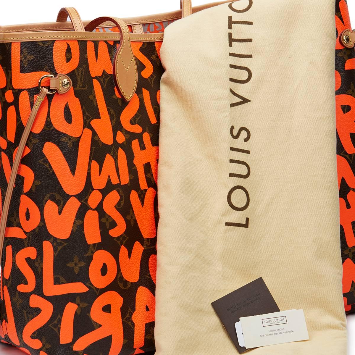 2009 Louis Vuitton Canvas Stephen Sprouse Orange Graffiti Monogram Neverfull GM 5