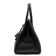 2007 Hermes Black Clemence Leather Birkin 35cm