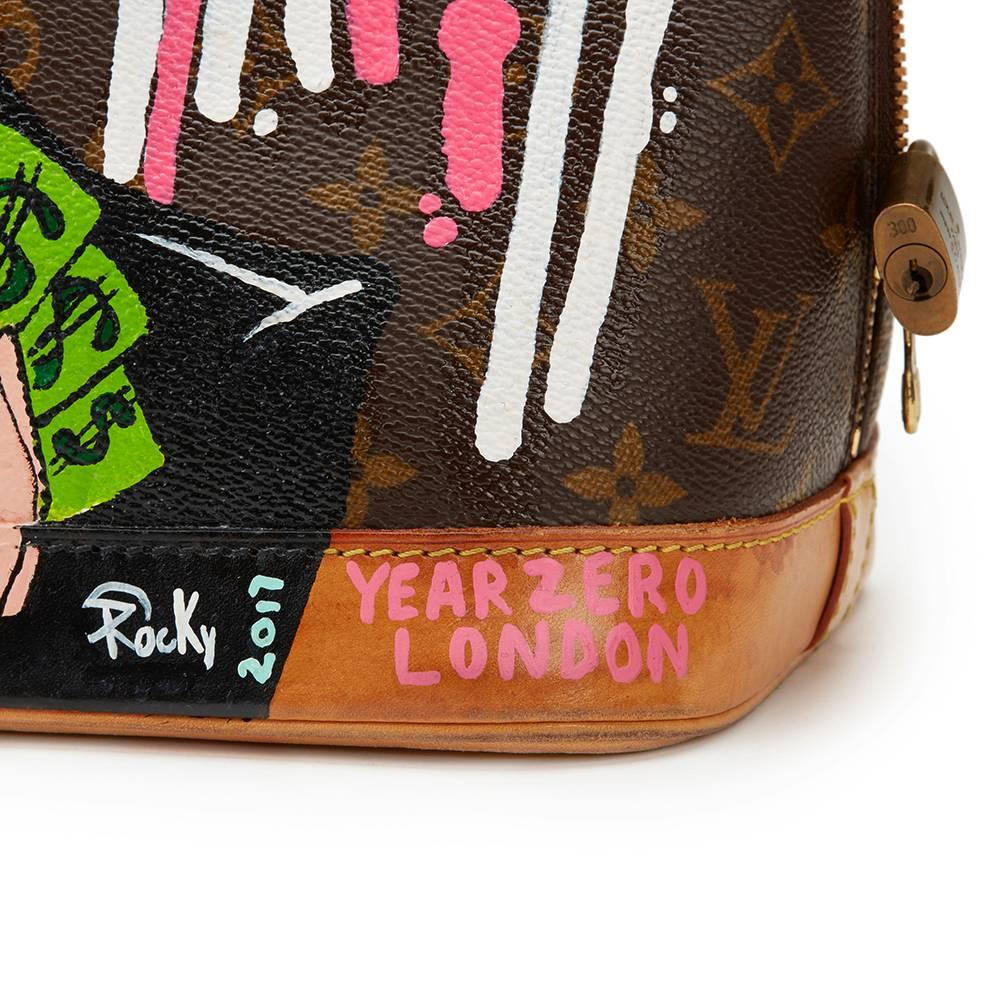 1990s Louis Vuitton Xupes x Year Zero London Handpainted 'Momager' Alma PM 3/3 2
