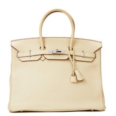 2008 Hermes Parchemin Clemence Leather Birkin 35cm