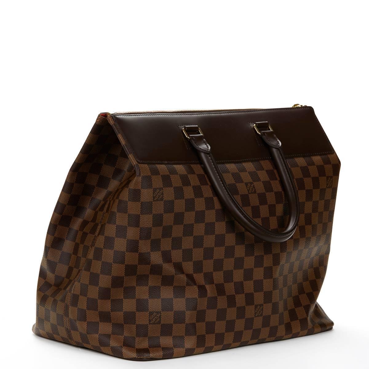 2000s Louis Vuitton Brown Damier Ebene Coated Canvas Greenwich PM 1