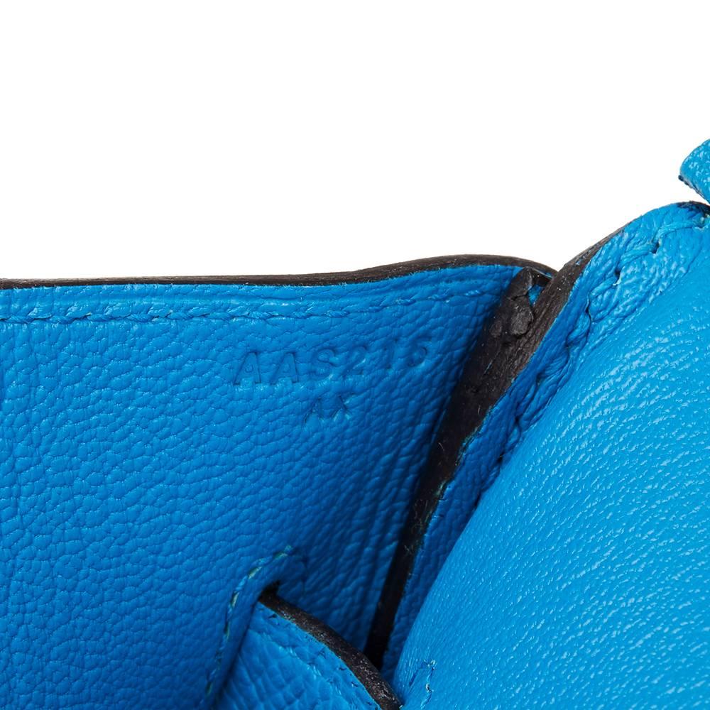 Hermes Blue Zanzibar Epsom Leather Birkin 35cm  3
