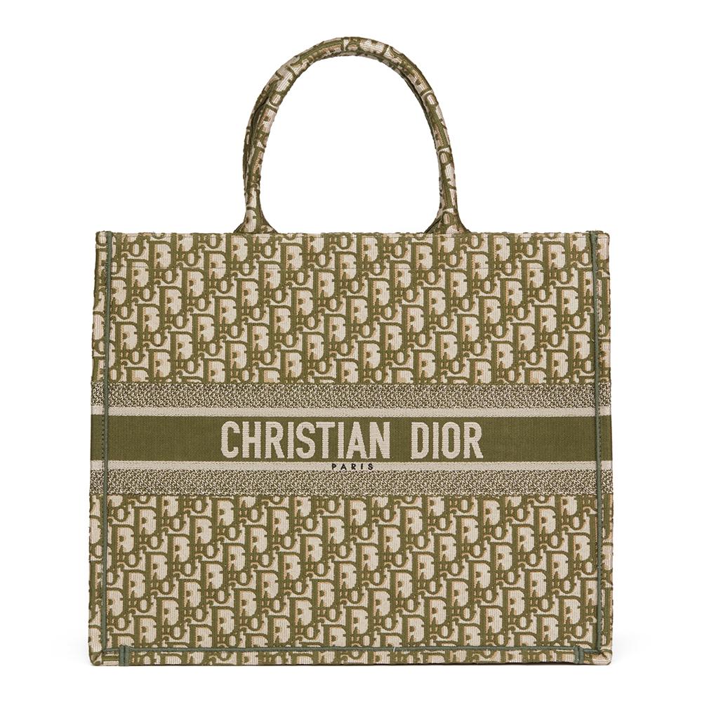 Christian Dior Green Oblique Monogram Canvas Book Tote, 2018 