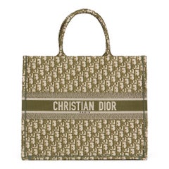 Christian Dior Green Oblique Monogram Canvas Book Tote:: 2018