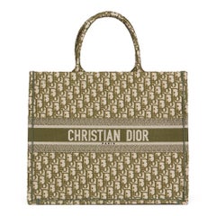 Christian Dior Green Oblique Monogram Canvas Book Tote, 2018
