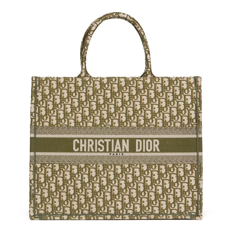 Christian Dior Green Oblique Monogram Canvas Book Tote, 2018 at 1stDibs |  dior book tote green, dior tote green, green dior tote