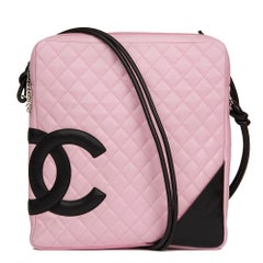 2004 Chanel Rosa Gestepptes Kalbsleder Großer Cambon Messenger