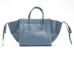 Celine Große Phantom-Gepäcktasche aus geschmeidigem Kalbsleder in Schieferblau