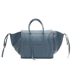 Celine Slate Blue Supple Calfskin Large Phantom Luggage Tote