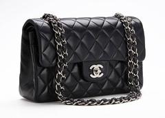 2000s Chanel Black Quilted Lambskin Classic Double Flap Bag
