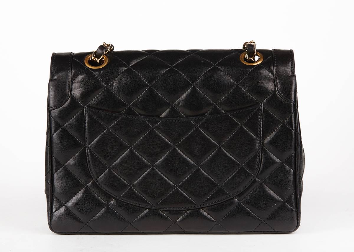 Women's 1990s Chanel Black Quilted Lambskin Limited Edition Vintage Single Flap Bag