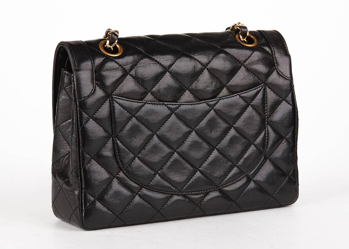 1990s Chanel Black Quilted Lambskin Limited Edition Vintage Single Flap Bag In Excellent Condition In Bishop's Stortford, Hertfordshire