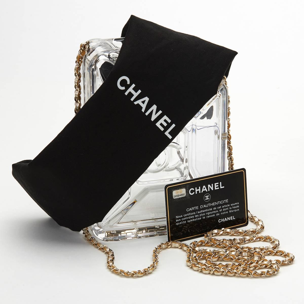 2015 Chanel Clear Plexiglass Dubai by Night Gas Can Minaudiere 5