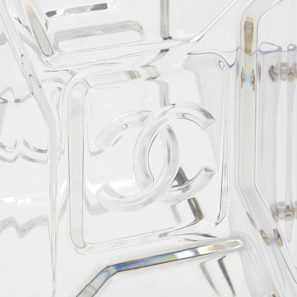 2015 Chanel Clear Plexiglass Dubai by Night Gas Can Minaudiere 2