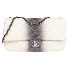 Chanel Beige & Grey Ombre Caviar Leather Jumbo Classic Single Flap Bag