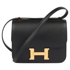 Hermès Black Epsom Leather Constance 18