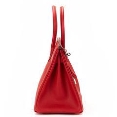 2016 Hermes Rouge Casque Epsom Leather Birkin 30cm