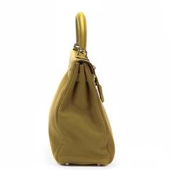 2008 Hermes Chartreuse Chevre Mysore Leather Kelly 32cm Retourne