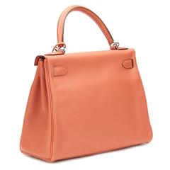 2007 Hermes Brique Swift Leather Kelly Retourne 28cm