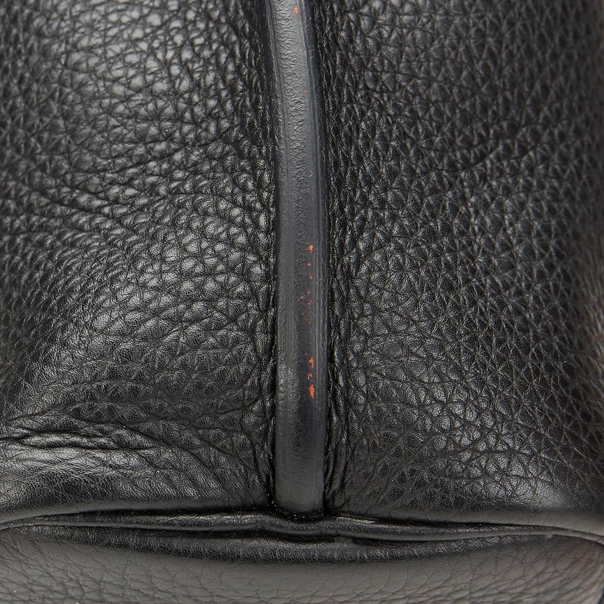 2009 Hermes Black Clemence Leather So Kelly 22cm 5