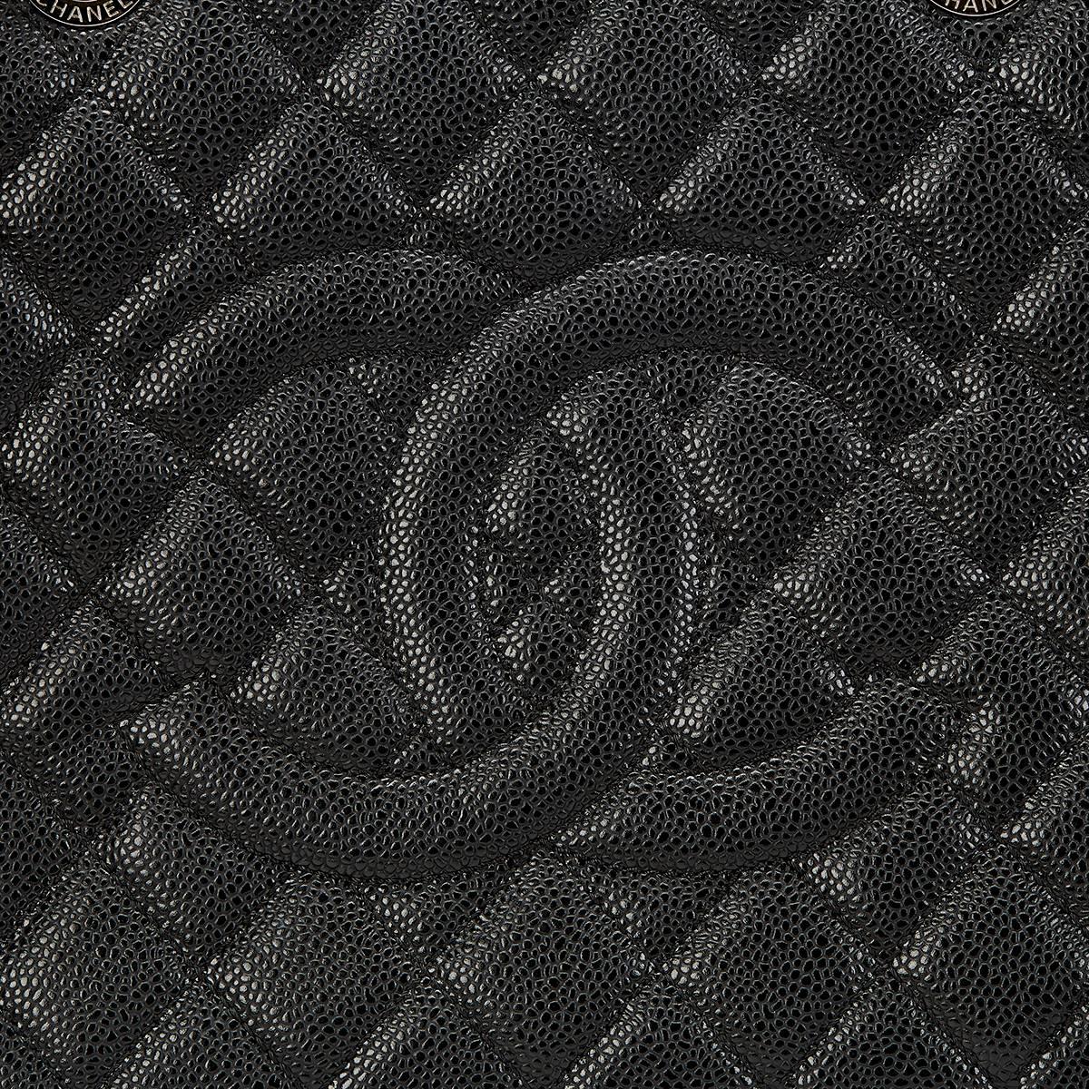 2012 Chanel Black Caviar Leather Grand Shopping Tote GST 4