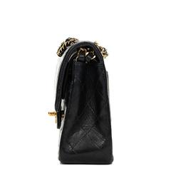 2000s Chanel Black Quilted Lambskin Small Classic Double Flap Bag