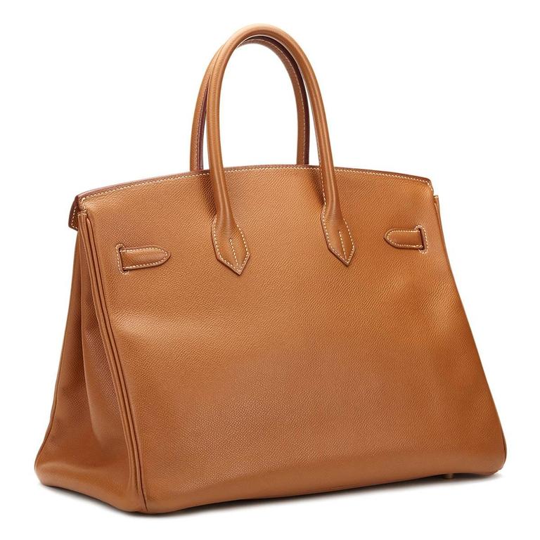 2000s Hermes Gold Courchevel Leather Birkin 35cm at 1stDibs