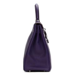 2010 Hermes Iris Clemence Leather Kelly 32cm