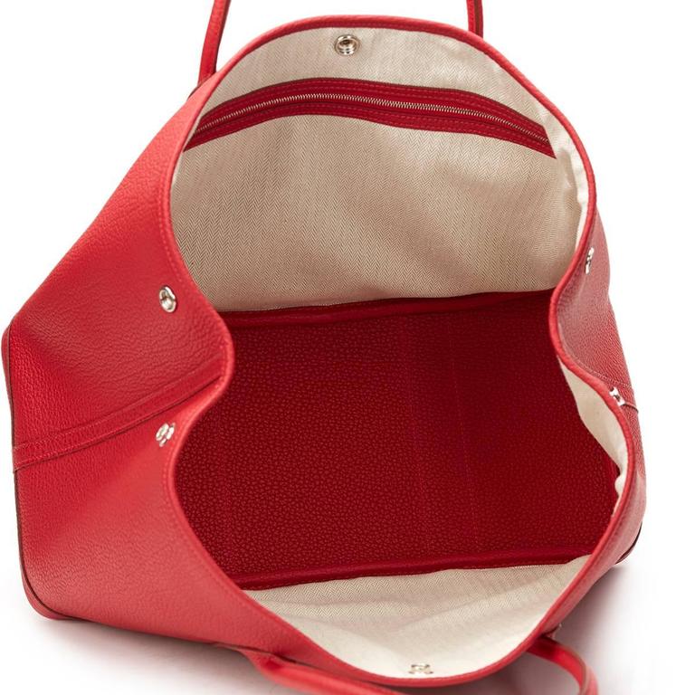 2015 Hermes Rouge Piment Togo Leather Garden Party 36cm at 1stDibs