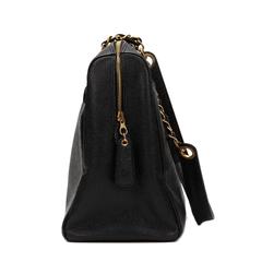 1990s Chanel Black Caviar Leather Vintage Timeless Shoulder Bag