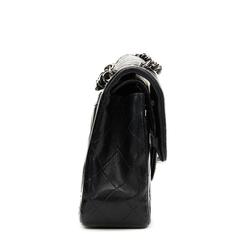 2000s Chanel Black Quilted Lambskin Small Classic Double Flap Bag