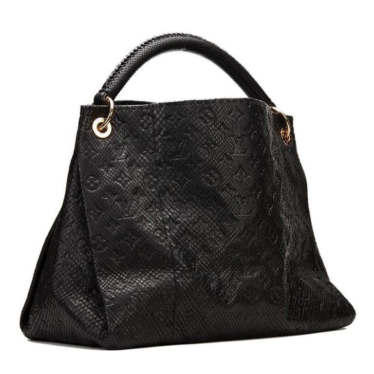 Louis Vuitton Black Python Embossed Monogram Artsy MM 2010s at 1stDibs | louis  vuitton black embossed bag, louis vuitton embossed, black embossed louis  vuitton bag