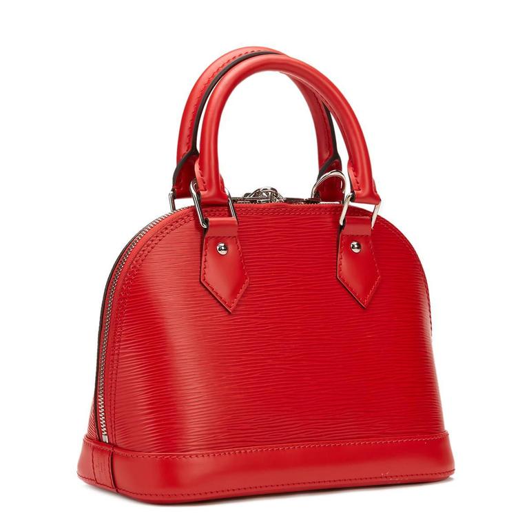 Louis Vuitton Coquelicot Red Epi Leather Alma BB at 1stDibs
