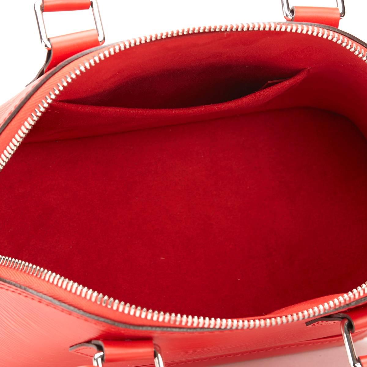 Louis Vuitton Coquelicot Red Epi Leather Alma BB 1
